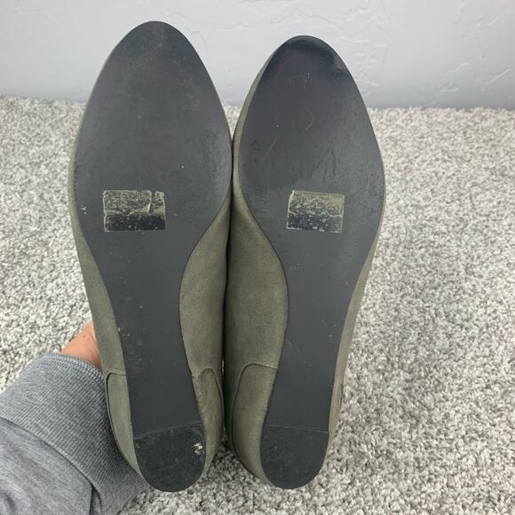 Soft surroundings Shoes Women Size 8.5 Gray Suede Fabrizia Pointed Toe Wedge - Picture 10 of 10